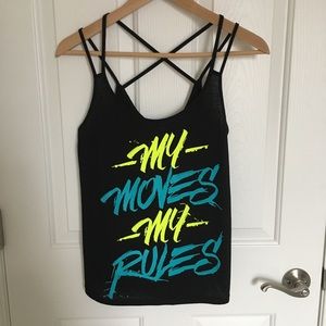 Zumba satrapy tank, size M, worn twice